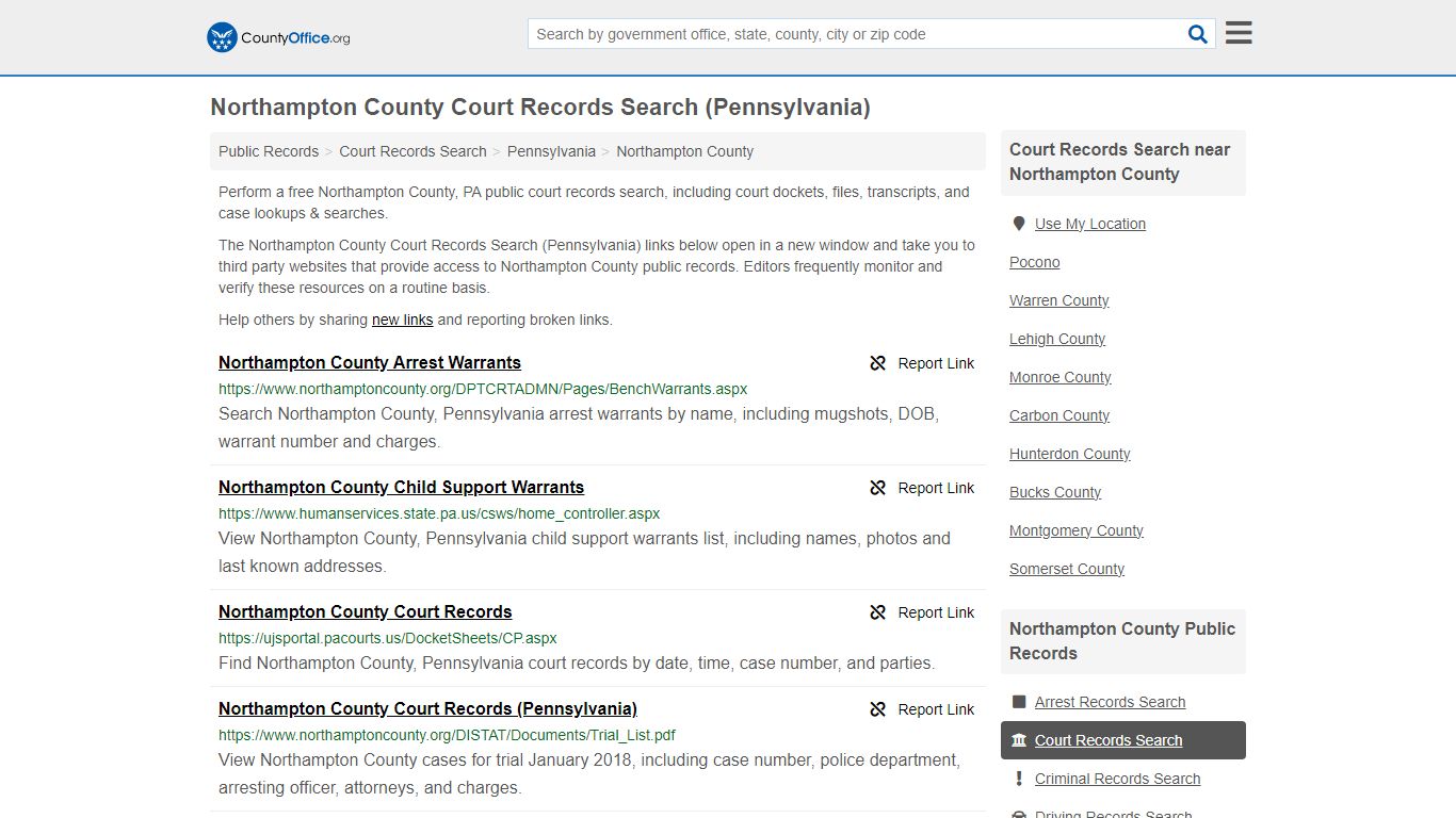 Northampton County Court Records Search (Pennsylvania) - County Office